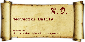 Medveczki Delila névjegykártya